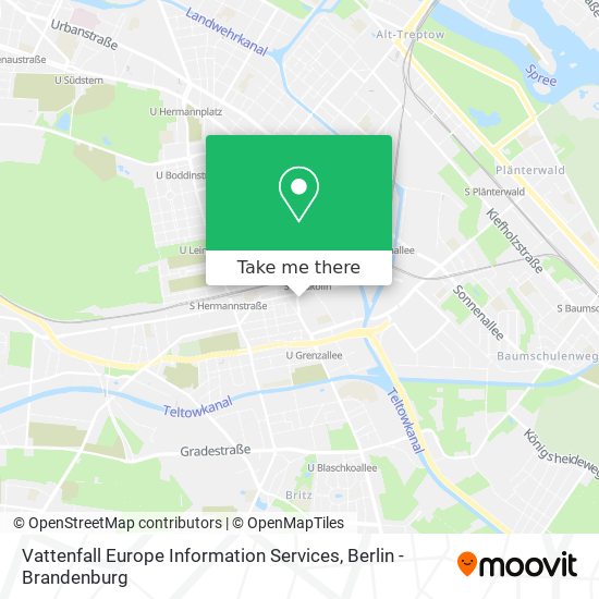 Vattenfall Europe Information Services map