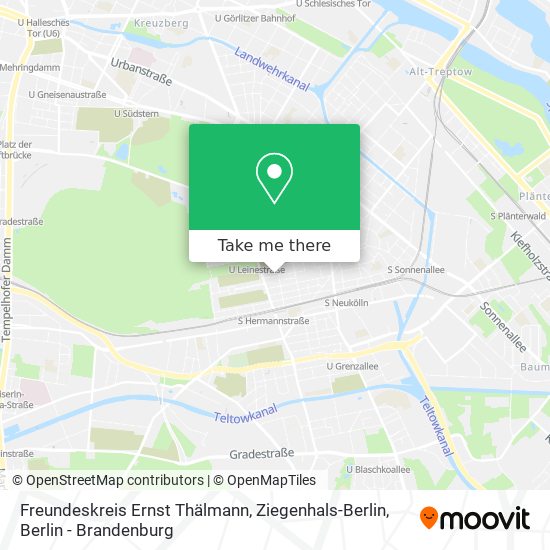 Freundeskreis Ernst Thälmann, Ziegenhals-Berlin map