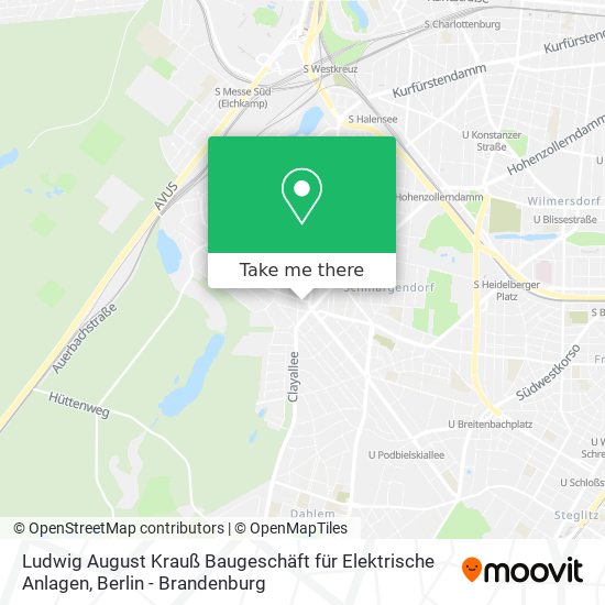 Карта Ludwig August Krauß Baugeschäft für Elektrische Anlagen