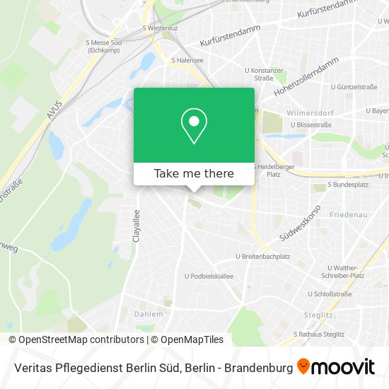 Veritas Pflegedienst Berlin Süd map