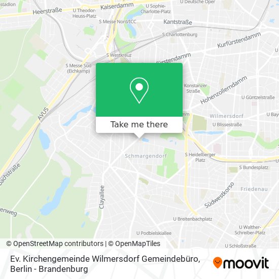 Ev. Kirchengemeinde Wilmersdorf Gemeindebüro map