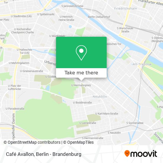 Café Avallon map