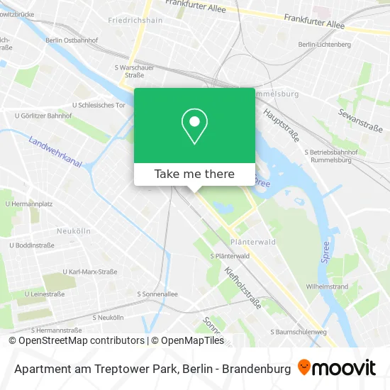Карта Apartment am Treptower Park