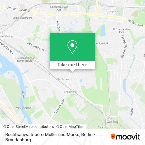 Rechtsanwaltsbüro Müller und Marks map