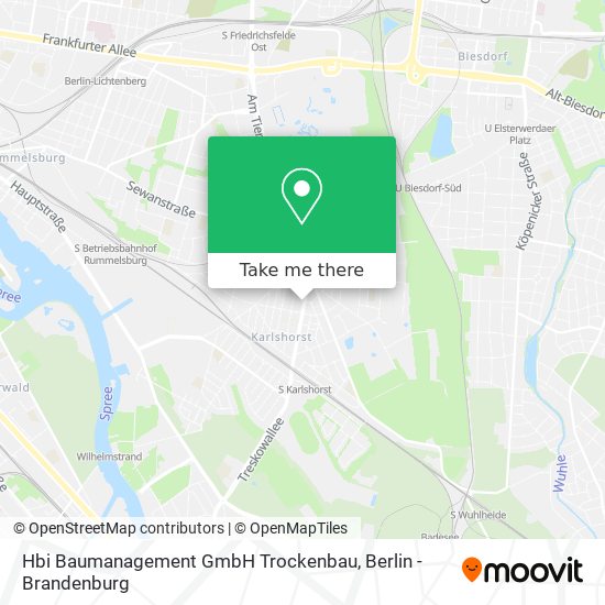 Карта Hbi Baumanagement GmbH Trockenbau