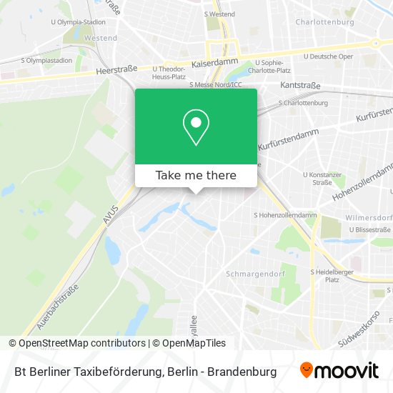 Карта Bt Berliner Taxibeförderung