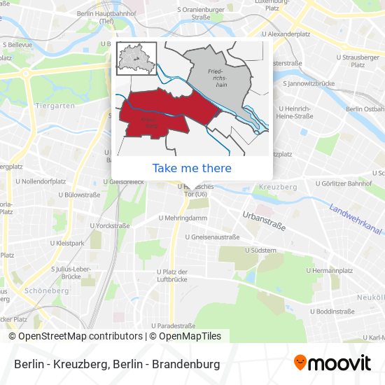 Карта Berlin - Kreuzberg