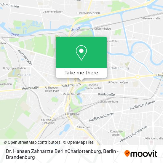 Карта Dr. Hansen Zahnärzte BerlinCharlottenburg