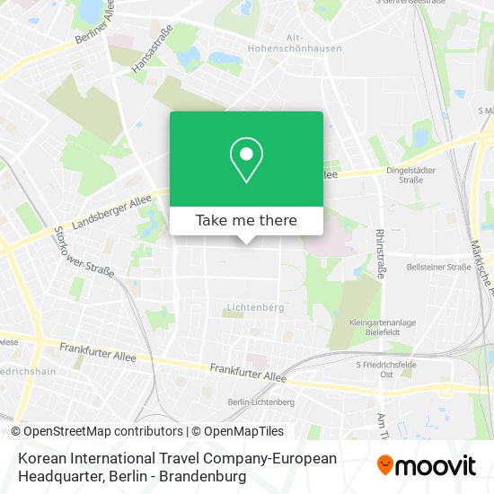 Korean International Travel Company-European Headquarter map