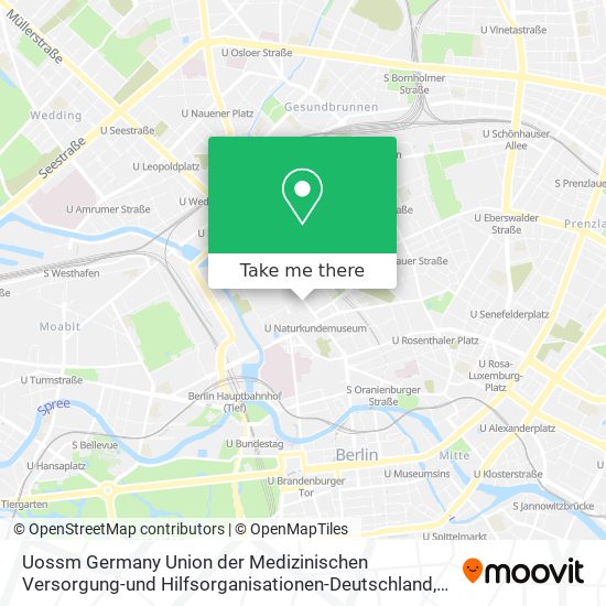 Uossm Germany Union der Medizinischen Versorgung-und Hilfsorganisationen-Deutschland map