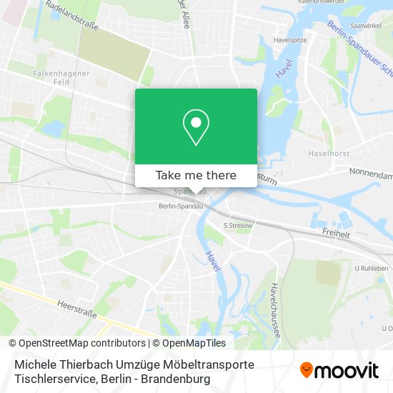 Карта Michele Thierbach Umzüge Möbeltransporte Tischlerservice