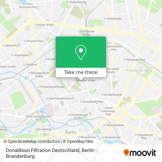 Карта Donaldson Filtration Deutschland