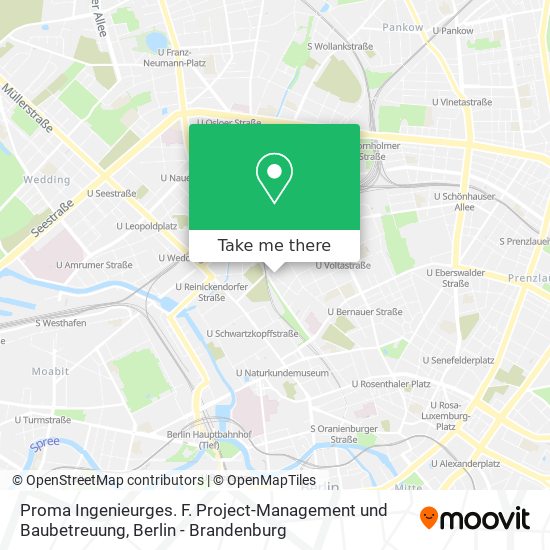 Карта Proma Ingenieurges. F. Project-Management und Baubetreuung