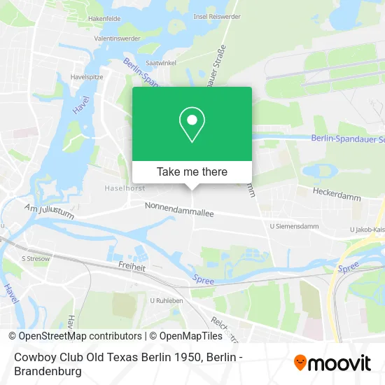 Карта Cowboy Club Old Texas Berlin 1950