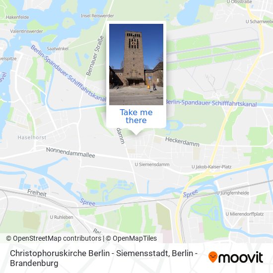 Christophoruskirche Berlin - Siemensstadt map
