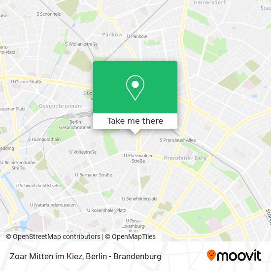 Zoar Mitten im Kiez map