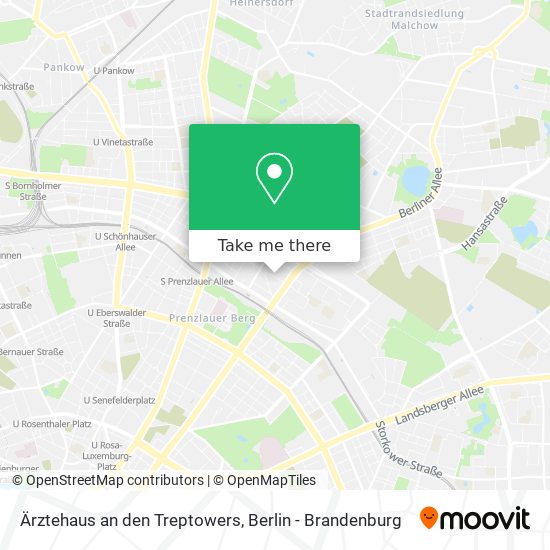 Ärztehaus an den Treptowers map