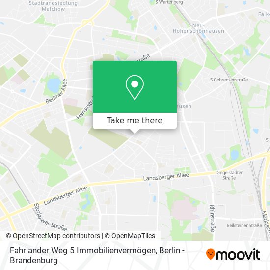 Карта Fahrlander Weg 5 Immobilienvermögen