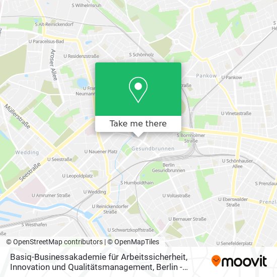 Карта Basiq-Businessakademie für Arbeitssicherheit, Innovation und Qualitätsmanagement