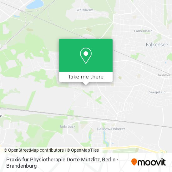 Карта Praxis für Physiotherapie Dörte Mützlitz