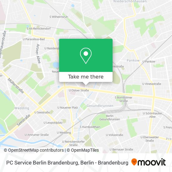 PC Service Berlin Brandenburg map