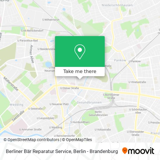 Карта Berliner Bär Reparatur Service