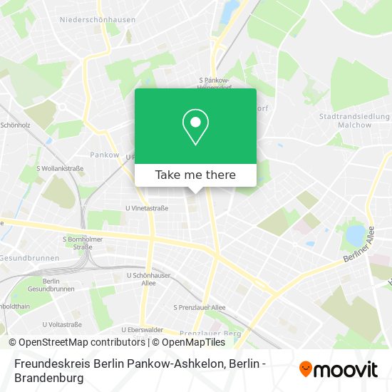 Карта Freundeskreis Berlin Pankow-Ashkelon