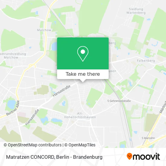 Карта Matratzen CONCORD