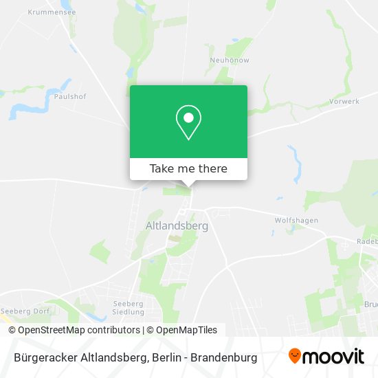 Bürgeracker Altlandsberg map