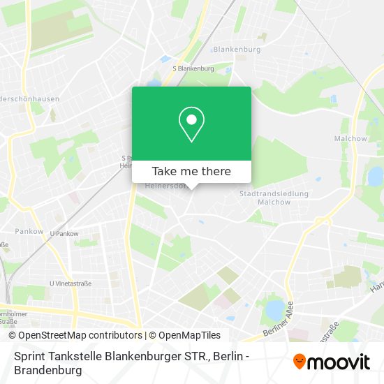 Карта Sprint Tankstelle Blankenburger STR.