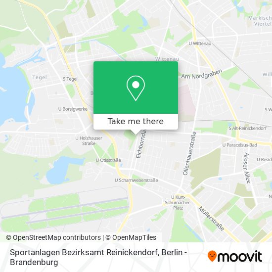 Sportanlagen Bezirksamt Reinickendorf map