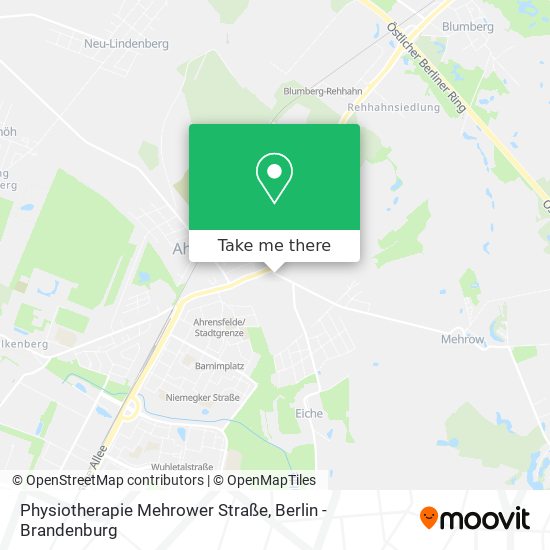 Physiotherapie Mehrower Straße map