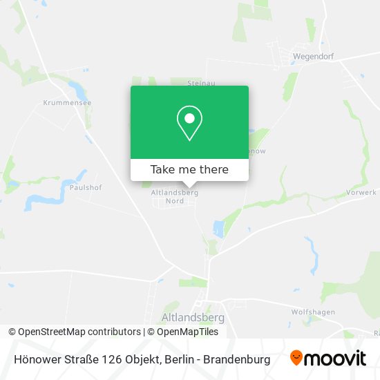 Hönower Straße 126 Objekt map