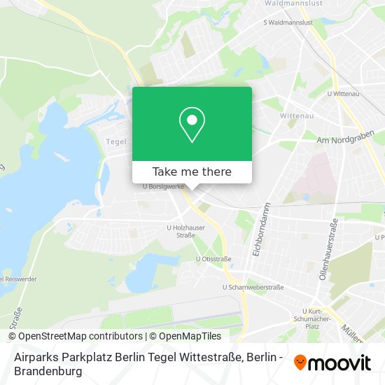 Карта Airparks Parkplatz Berlin Tegel Wittestraße