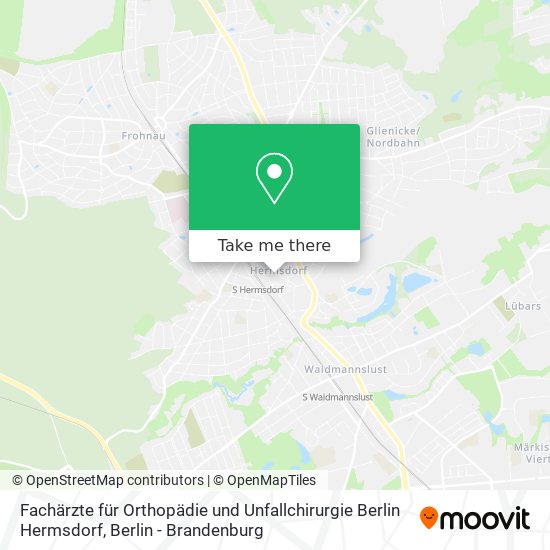 Fachärzte für Orthopädie und Unfallchirurgie Berlin Hermsdorf map