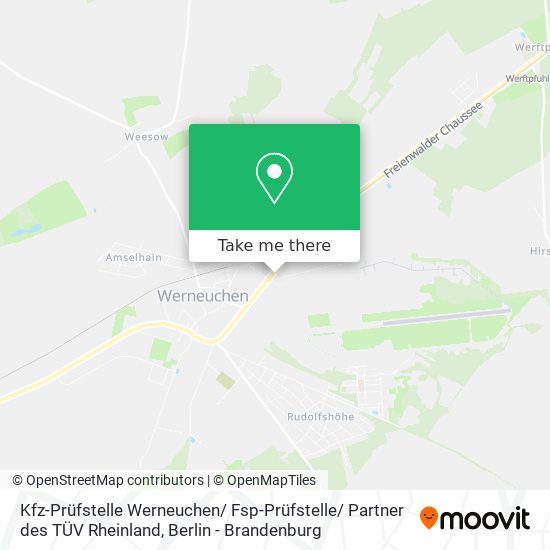 Kfz-Prüfstelle Werneuchen/ Fsp-Prüfstelle/ Partner des TÜV Rheinland map