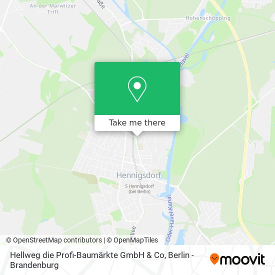 Карта Hellweg die Profi-Baumärkte GmbH & Co