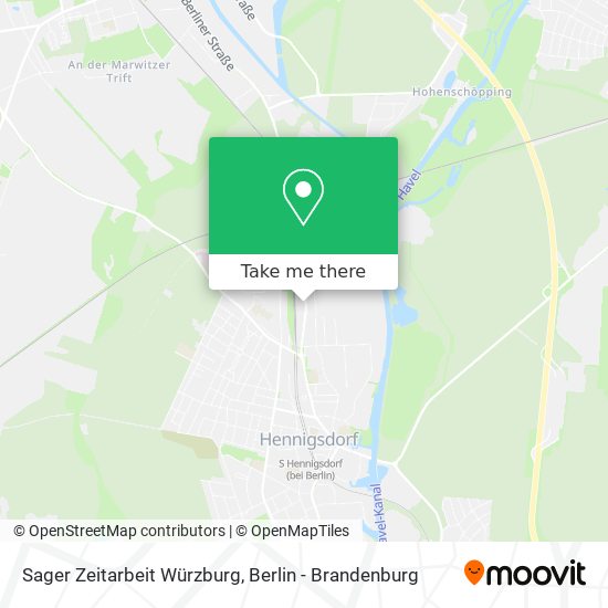 Карта Sager Zeitarbeit Würzburg