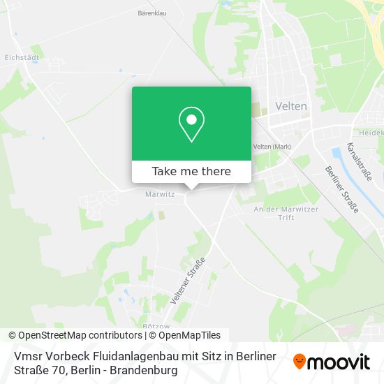 Vmsr Vorbeck Fluidanlagenbau mit Sitz in Berliner Straße 70 map