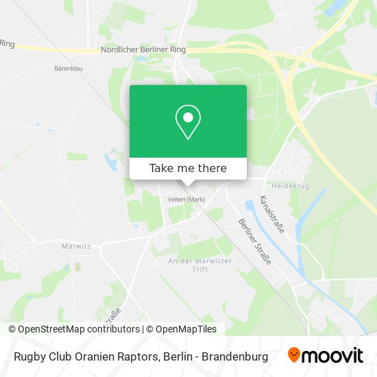 Rugby Club Oranien Raptors map