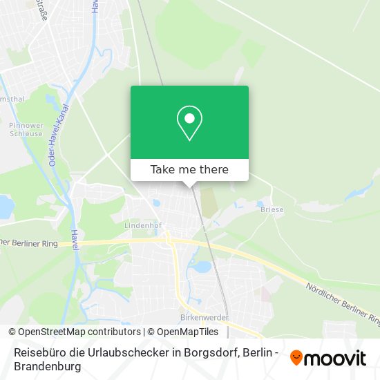 Карта Reisebüro die Urlaubschecker in Borgsdorf