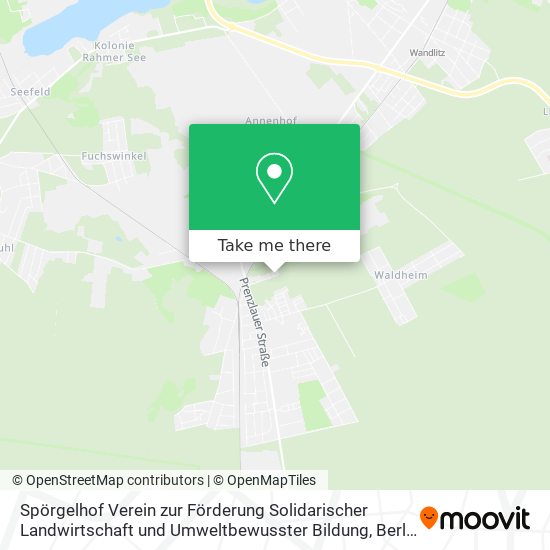 Карта Spörgelhof Verein zur Förderung Solidarischer Landwirtschaft und Umweltbewusster Bildung