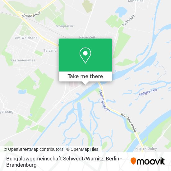 Bungalowgemeinschaft Schwedt / Warnitz map