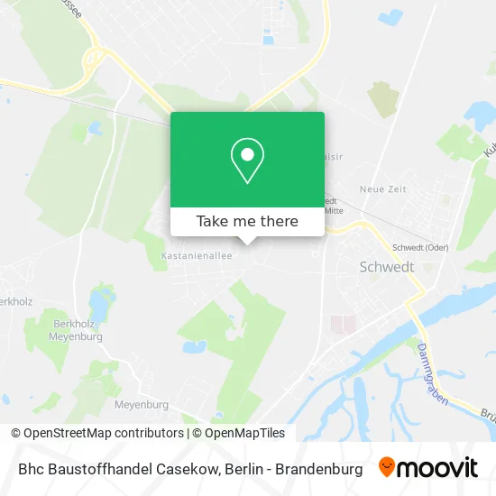 Карта Bhc Baustoffhandel Casekow