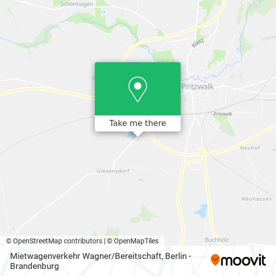 Карта Mietwagenverkehr Wagner / Bereitschaft