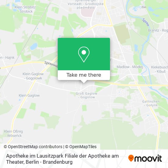 Карта Apotheke im Lausitzpark Filiale der Apotheke am Theater