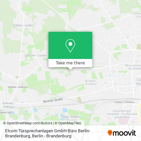 Карта Elcom Türsprechanlagen GmbH Büro Berlin-Brandenburg