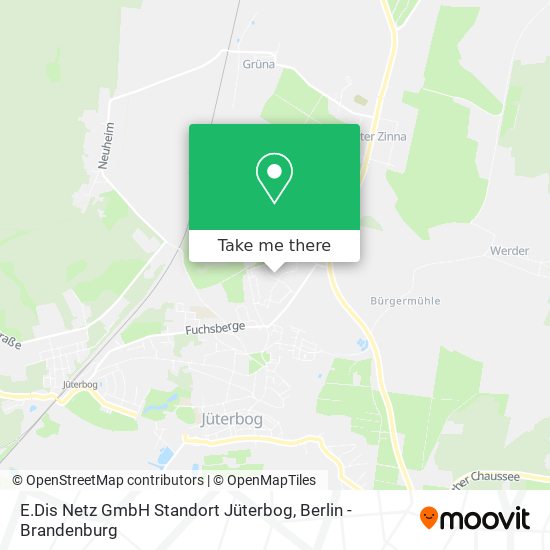 Карта E.Dis Netz GmbH Standort Jüterbog