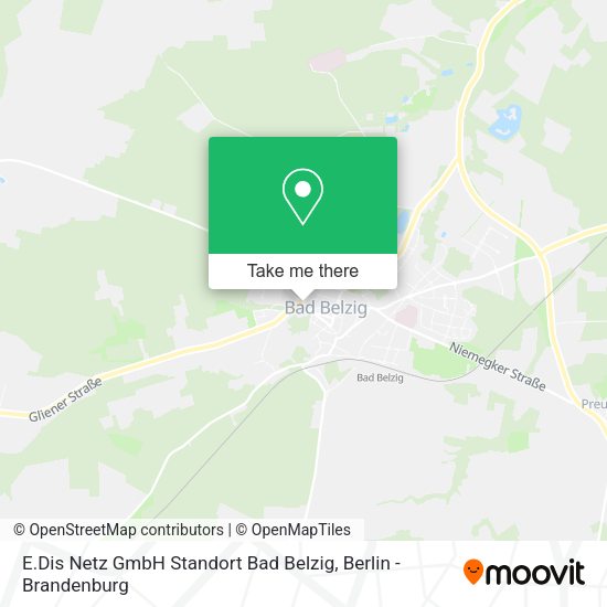 Карта E.Dis Netz GmbH Standort Bad Belzig