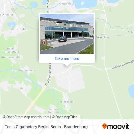 Карта Tesla Gigafactory Berlin